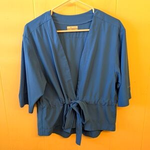 Columbia PFG 🩵 Blue Women's Top with Tie Front